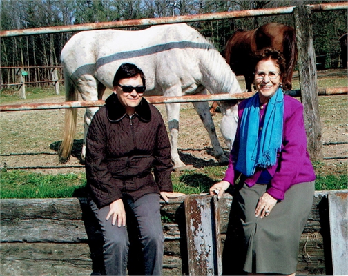 Io e mamma al maneggio di Chiara