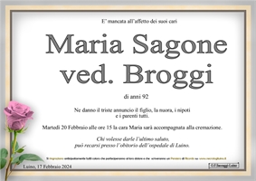 Maria Concetta Sagone Ved. Broggi (VA) 